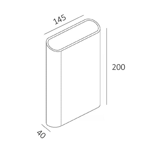 Artdelight wandlamp Diaz - 2 lichts - 4  x 20   cm - zwart