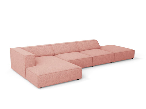 Cosmopolitan Design linker hoekbank Arendal 5-zits, chenille, roze - 166x341x70cm