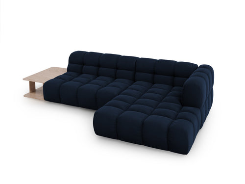 Cosmopolitan Design Modulaire hoekbank rechts Sky 4-zits, flueel, koningsblauw - 162x297x70cm