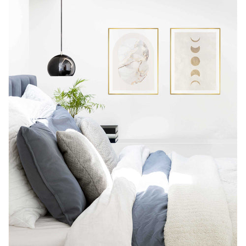 Reinders Marble Gold schilderijen set -  goud - slaapkamer - 40x30cm