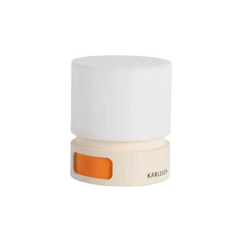 Karlsson wekker Pillar - beige - Ø8.2cm