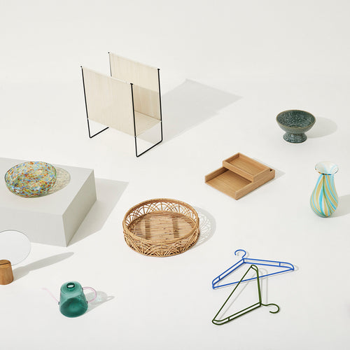 Hübsch manden Formu - bamboe - ø40xh10, ø50xh11cm - vtwonen shop