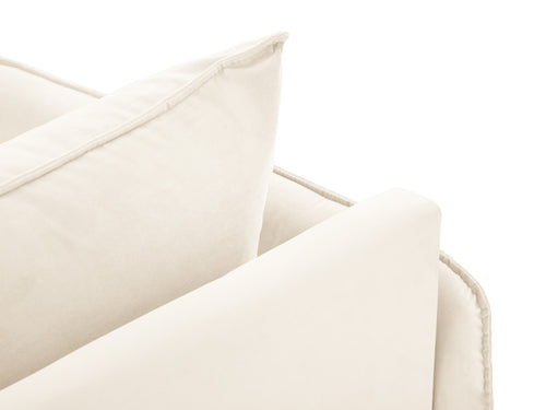 Cosmopolitan Design linker meridiaan Vienna flueel, lichtbeige - 170x110x95cm