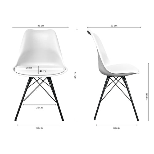 Kick kuipstoel Metal Luuk - Wit - vtwonen shop