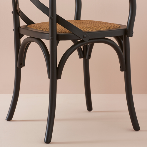 Signature - BISTROT Set van 2 bridge fauteuils - Zwart - 62x89x51 cm