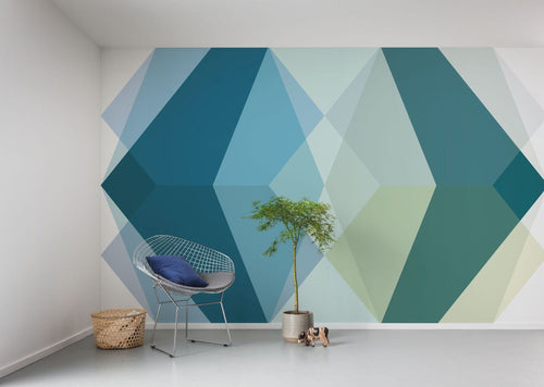 Sanders & Sanders fotobehang edelsteen groen en blauw - 400 x 250 cm - 612380 - vtwonen shop