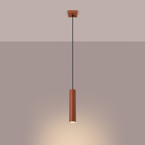 Sollux Lighting Hanglamp LAGOS 1 rood oker - 8x8x118cm