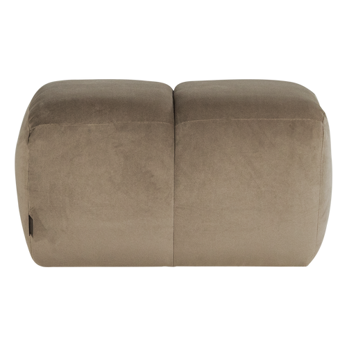 WOOOD poef Mojo - Velvet - Khaki - 45x84x64