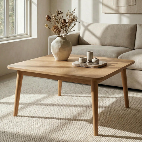 Furnhouse salontafel Nyborg - Natuurlijk eikenhout - 90x90x52