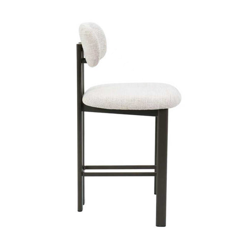 Giga Meubel Barstoel Noor - Beige/Brons - Zithoogte 65cm - Set van 2