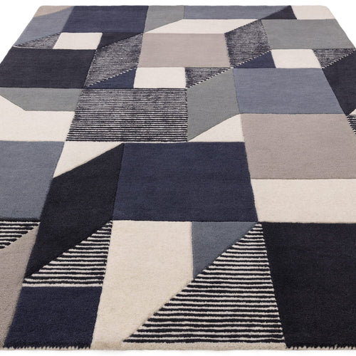 Vloerkleed MOMO Rugs Matrix 101 Memphis Blue 200x300 cm - vtwonen shop