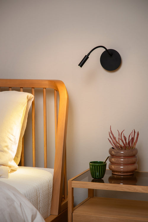 Lucide bedlamp JOLIJN - Geïntegreerde LED - Zwart