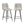 Calicosy - Set van 2 krukken SIA - Beige 51x42x94 cm