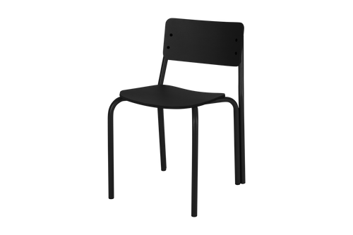 noo.ma Kei Chair - strak plywood design Vulcano Black, zithoogte 44,5 cm