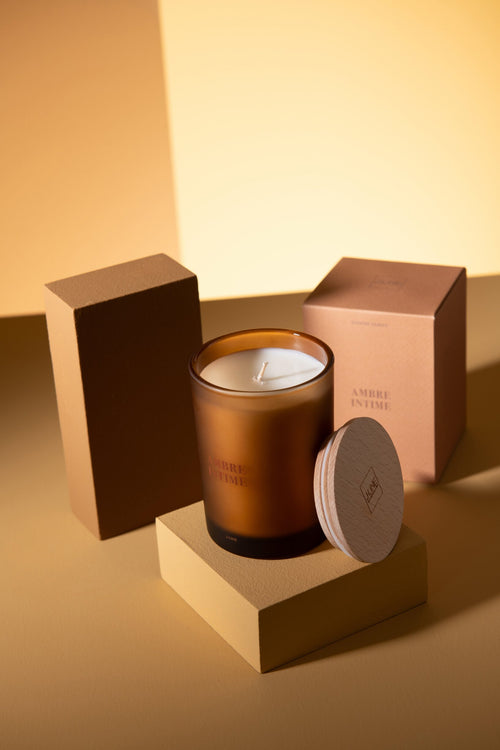 J-Line geurkaars Accords Essentiels - Ambre Intime - oker - 38U