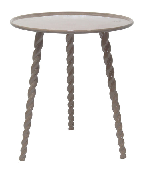 Giga Meubel Bijzettafel Santi - Bruin - Aluminium - 45,5x45,5cm