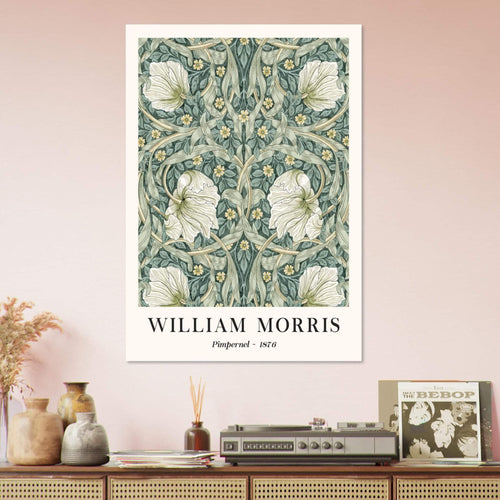 Artfulprints Poster William Morris - Pimpernel 1876   - A4 21x29.7 cm - Groen