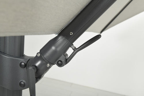 Hawaii Big Pole II parasol - 350x350 cm - carbon black - royal zand - vtwonen shop