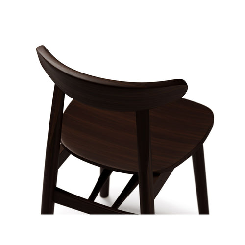 Set van 2 stoelen Elie hout wengé - 42x47x80cm