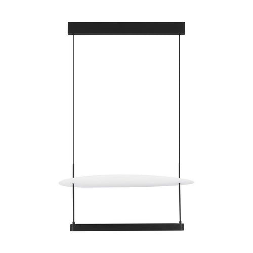 Nova Luce DIONA Geïntegreerde LED-hanglamp voor plafond, zandzwart, wit, Triac dimbaar, LED 40W 2560lm 2700K
