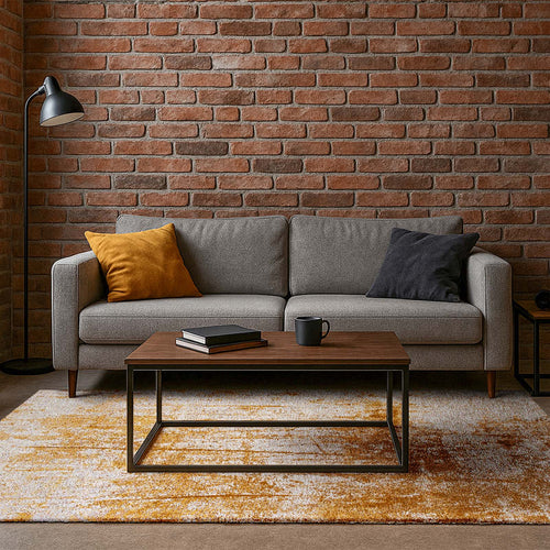 Lola&Moi vloerkleed Sun Flower - geel - 200x280cm