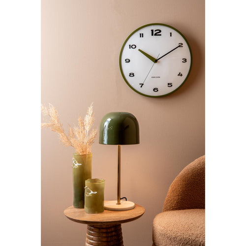 Karlsson wandklok Brisk Dome - groen - Ø40cm - vtwonen shop