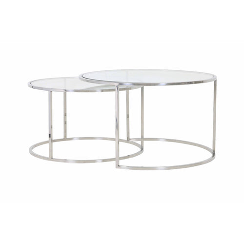 Light & Living tafel  - zilver - 75x75x44 cm
