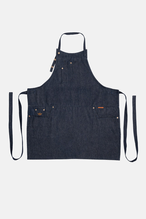 Dutchdeluxes Keuken -en Barbecue - schort met 5 zakken - Blauw denim - vtwonen shop