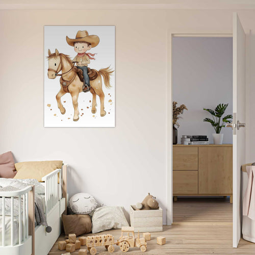 Artfulprints  Stoere cowboy   poster A4 21x29.7 cm - vtwonen shop