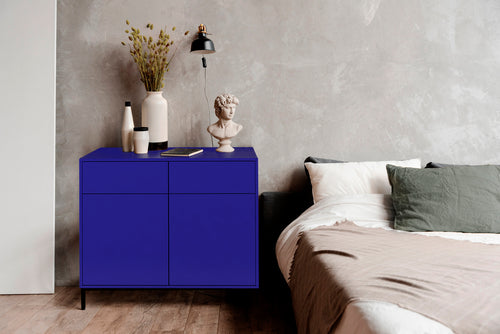 ReallyNiceThings Dressoir MDF 2 deuren en 2 lades - blauw - 90x45x84 cm