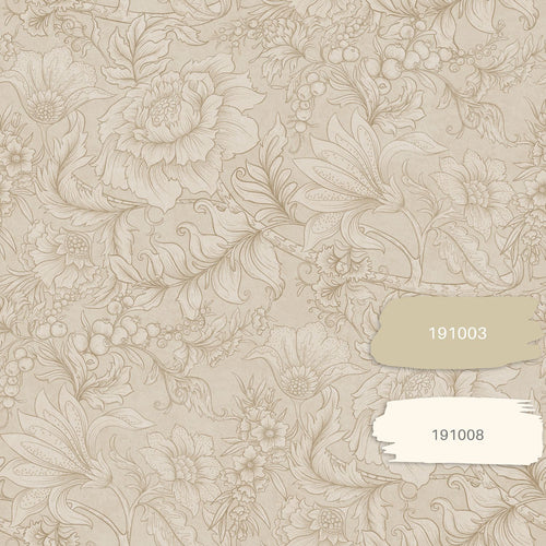 ESTAhome behang bloemmotief beige - 53 cm x 10.05 m - 139795