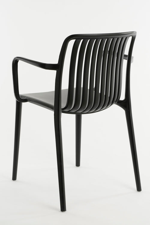 Mica Decorations  Paloma Tuinstoel - L53 x B53 x H78 cm - Polypropyleen - Zwart