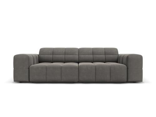 Cosmopolitan Design Bank Chicago 3-zits, flueel lichtgrijs - 102x212x78cm