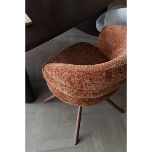 Housecraft Living Marjolein Eetkamerstoelen Armleuning Oranje - Set van 2