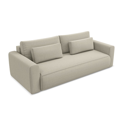 LaMiaSofa 3-zits slaapbank Perugia - velours - parel - 238x105x82