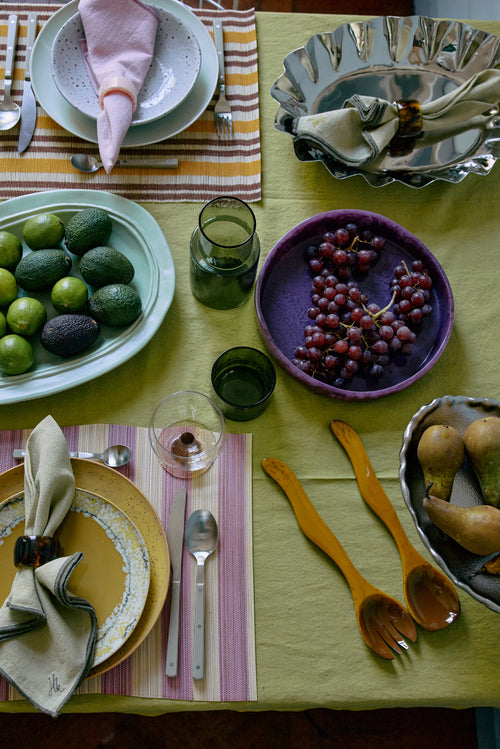 HKLIVING saladebestek – ochre – set van 2