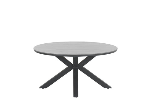 Edison tafel - rond - Ø148 cm - carbon black - grey teak Vironwood