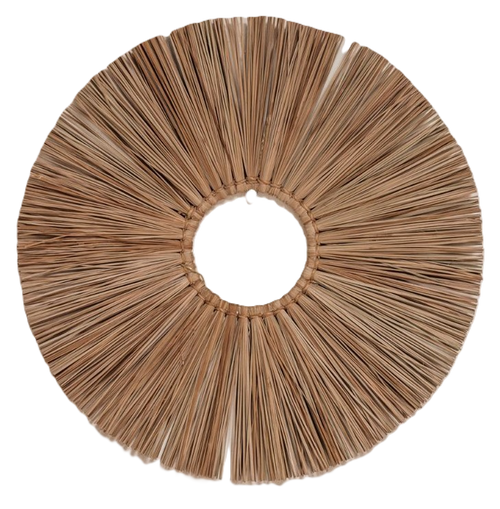 NOA MAY Wanddecoratie Chouia- naturel - zeegras - Ø 45 x h 2 cm