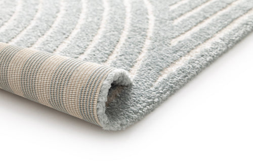 AFK Living vloerkleed Groove - reliëfeffect - blauw - 120 x 170 cm