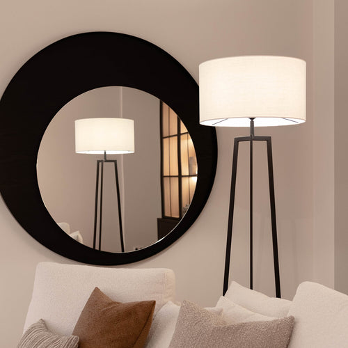 Atmooz vloerlamp Falco - zwart - Ø 46 x H 166 cm - E27