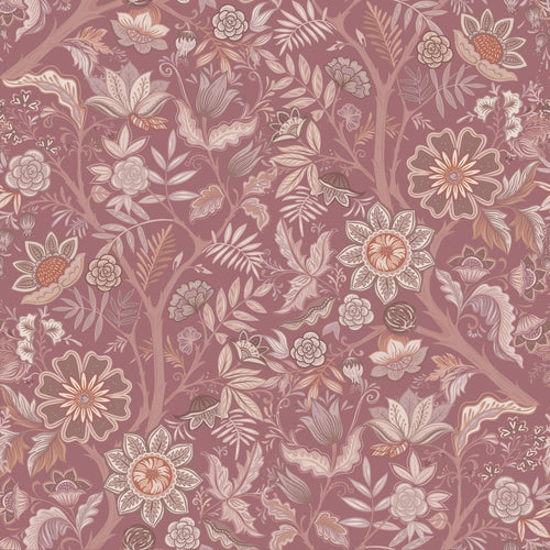 ESTAhome behang vintage bloemen mauve paars - 50 x 900 cm - 131331 - vtwonen shop
