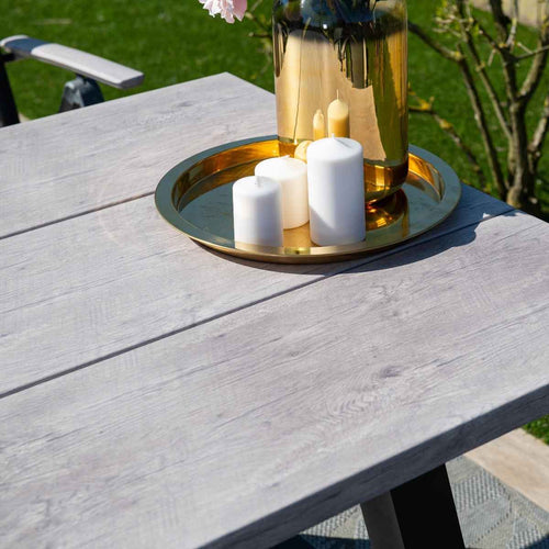 Olympus tafel - 220x100 cm - carbon black - grey teak look - vtwonen shop