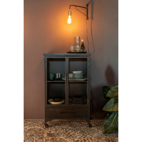 Housecraft Living Ferre Kast op wieltjes Middel Hout/ Metaal Zwart - vtwonen shop