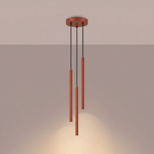 Sollux Lighting Hanglamp ARCHE 3P rode oker - 20x20x120cm