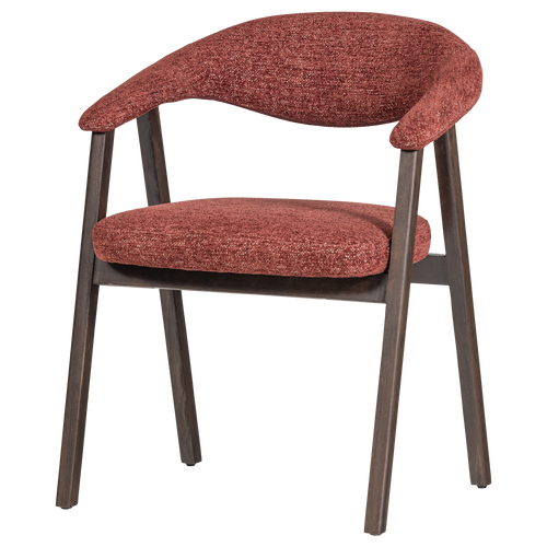 WOOOD eetkamerstoel armleuning bordeaux Avar - Set Van 2 - 77x60x60