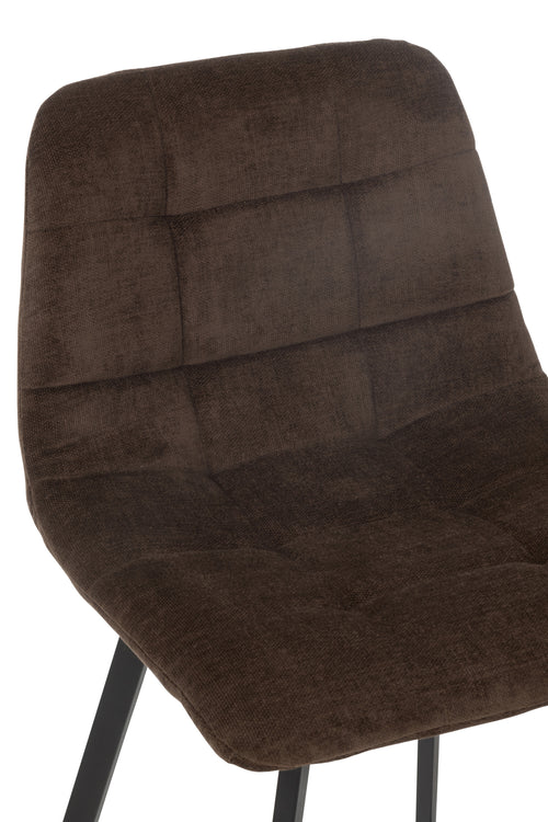 J-Line barstoel Kent - metaal/polyester - bruin