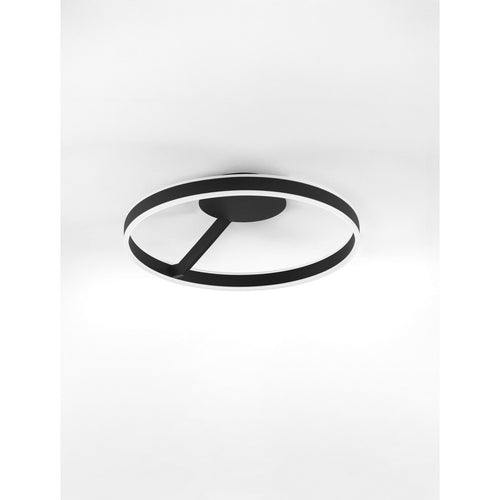 Nova Luce BIANCO Geïntegreerde LED-plafondlamp, halfverzonken, zandkleurig zwart, Triac dimbaar, 40W, 2580lm, 2700-3000-4000K kleurtemperatuur.