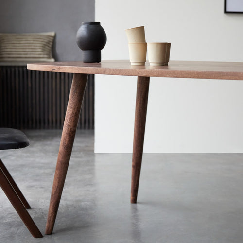 Tikamoon Eettafel van massief mangohout voor 4/6 personen - Bruin