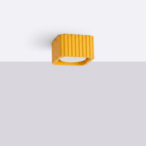 Sollux Lighting Plafondlamp RIFF 1 geel Gx53 - 10x10x6cm