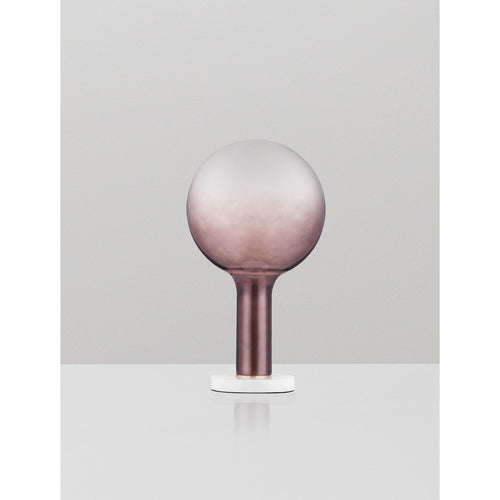 Nova Luce NOSTOS Bolvormige tafellamp in bruin, goud en mat wit, dimbaar met touchbediening, LED 3W 341lm 3000K